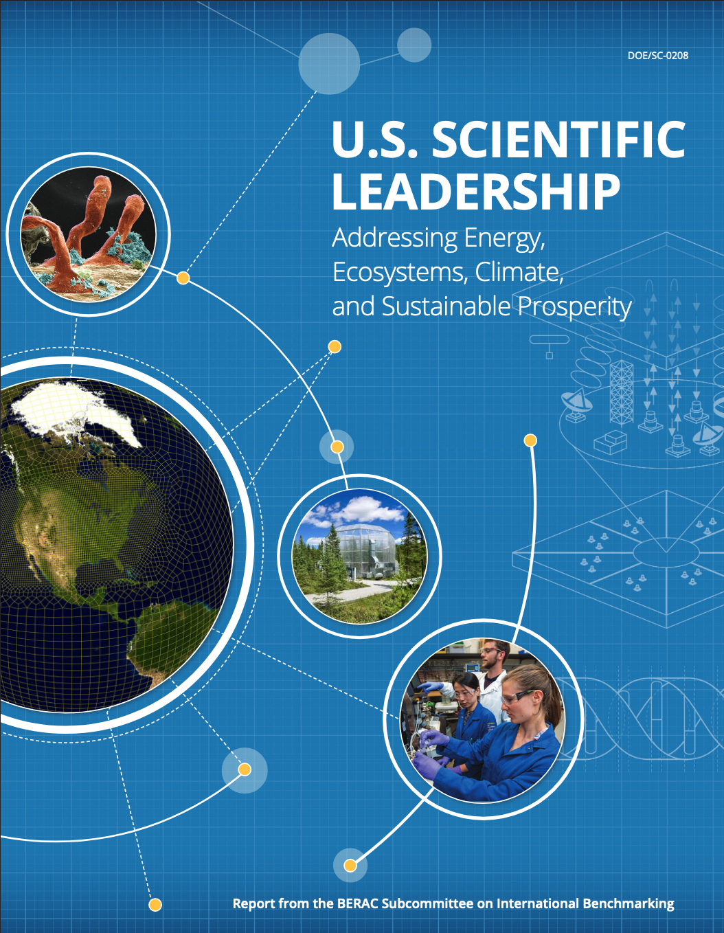 document cover that reads "U.S. Scientific Leadership: Addressing Energy, Ecosystems, Climate, and Sustainable Prosperity"