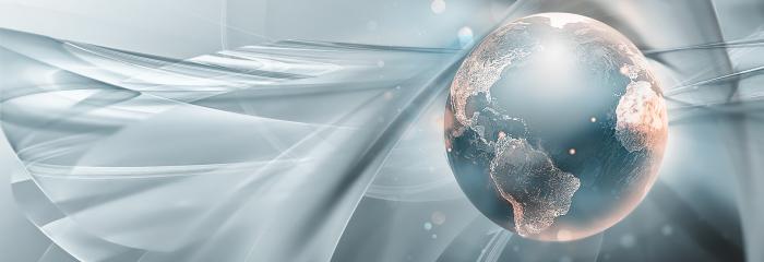 Futuristic technology abstract background with world